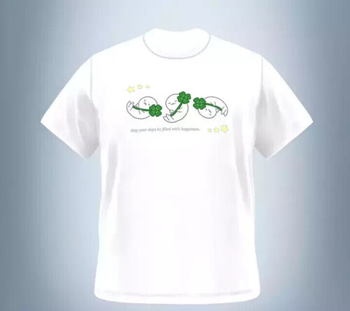 アザラシさんTシャツ(四葉のクローバー)