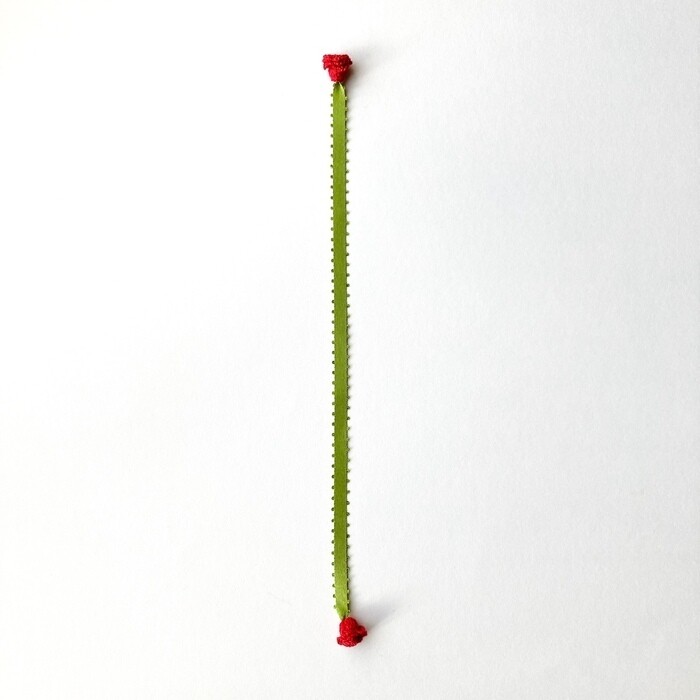 リボンのしおり つるバラ １個