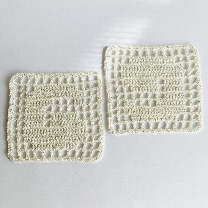 リセット＆スタート おまもりコースター ２枚 白 ラメ