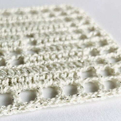 リセット＆スタート おまもりコースター ２枚 白 ラメ