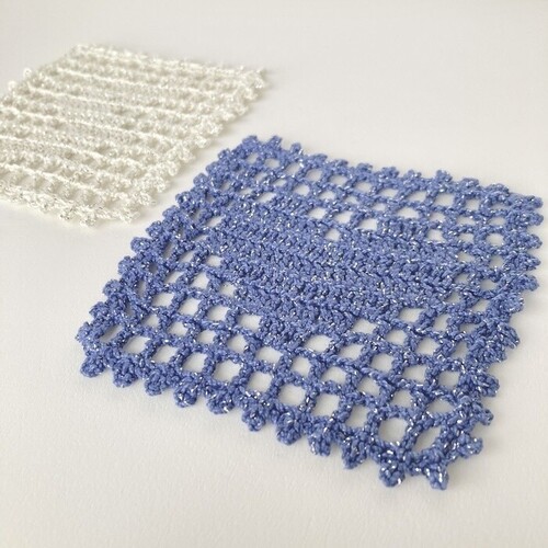 かがくのちから おまもりコースター 2枚 白 青 ラメ