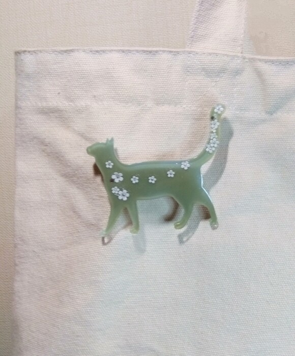 レジンdeねこブローチⅢ  ～抹茶モードな春～