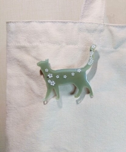 レジンdeねこブローチⅢ  ～抹茶モードな春～