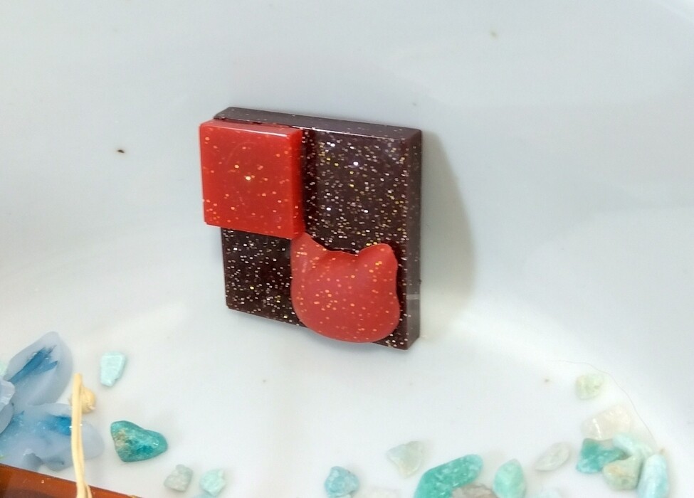 レジンdeねこブローチⅥ ～スクエアキャット～